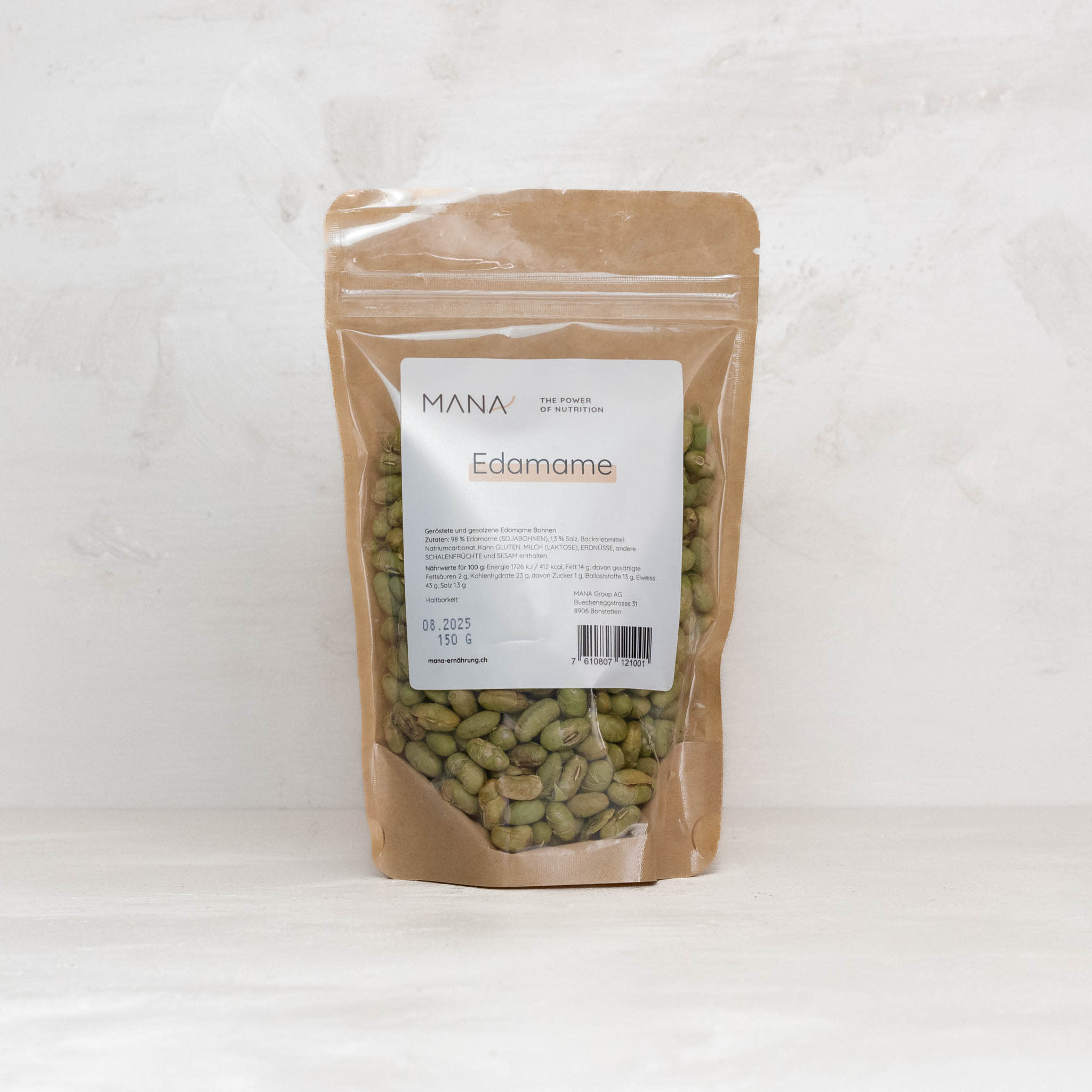 Getrocknete und gesalzene Edamame Bohnen